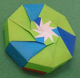 origami nine sided enneagonal box