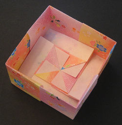 origami base of a box