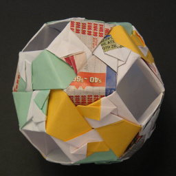 origami criss-cross hexagon unit cube