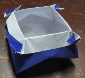 origami 3D fin star puff dish instructions diagrams