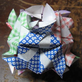 origami patterned turbine cuboctahedron instructions diagrams