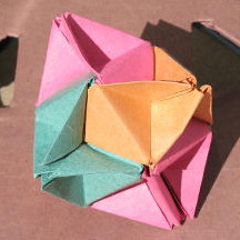 origami intersecting fins cube