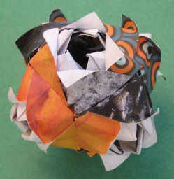 origami volcano flowers cube