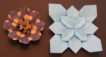 origami abstract flower origami hydrangea