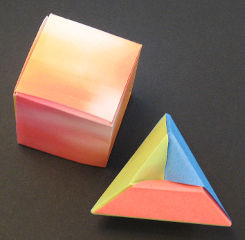 origami seamless cube origami tricorne